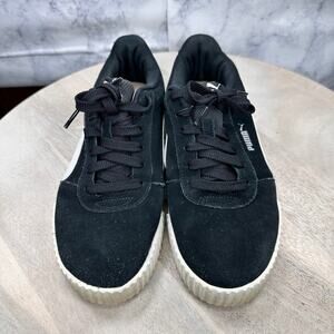 Puma Carina Platform Womens Sneakers Black Size 9 Casual Shoes 369864-01